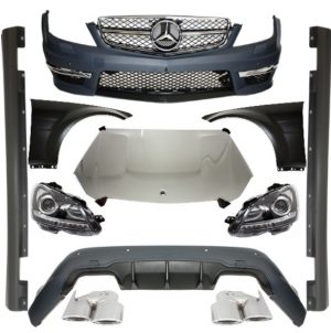 Рестайлинг Mercedes-Benz C-class W204 2010-2014 в C63 AMG