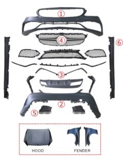 Рестайлинг Mercedes-Benz C-class W205 2015-2018 в C63 AMG
