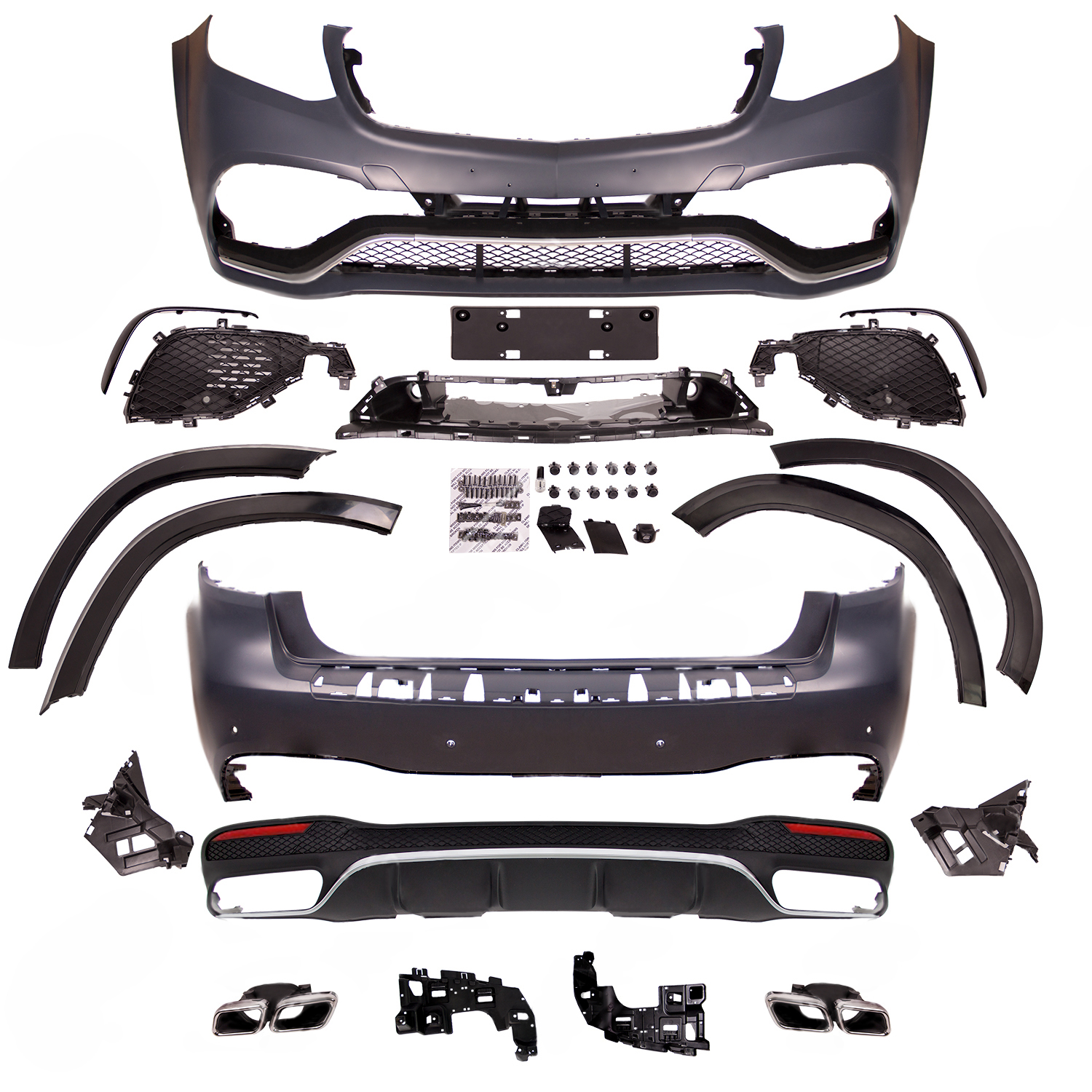 Рестайлинг Mercedes-Benz GLS-class X166 2015-2018 в GLS63 AMG